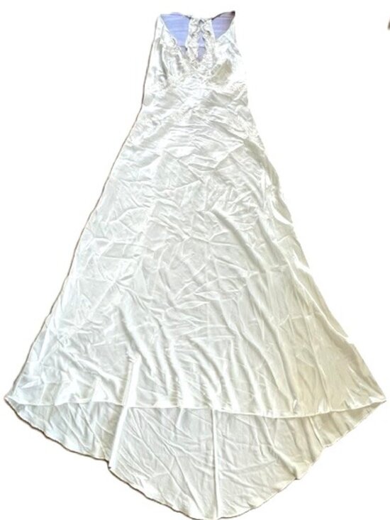 Victoria's Secret Other - Victoria’s Secret Vintage Lace Trim Satin V-Neck Nightgown, White, Size M